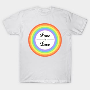 Love is Love Rainbow Circle T-Shirt